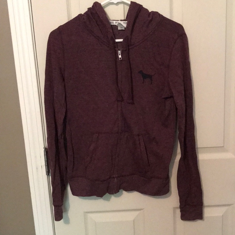 Pink zip up sweatshirt